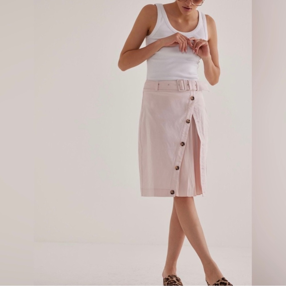 Anthropologie Pink A-Line Skirt